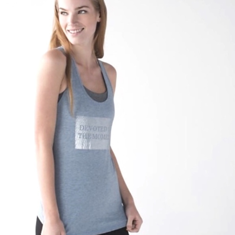 Lululemon Devoted To The Moment tank, Heather Blue